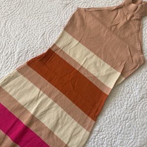 NWOT Halter Color Block Dress Body Hugging